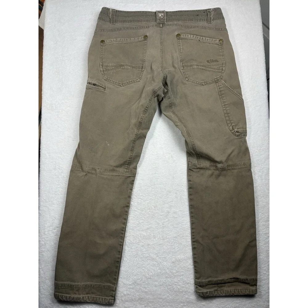 Kuhl The Law Pants 36x32 Men's Patinadye Brown Canvas Hiking Gorpcore